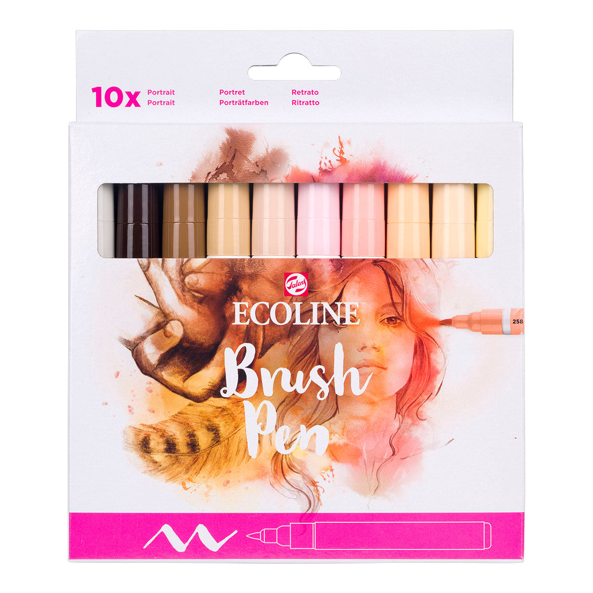 Talens Ecoline Brush Pen 10 set, Portrait Colors