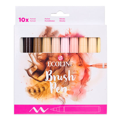 Talens Ecoline Brush Pen 10 set, Portrait Colors