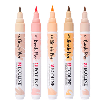 Talens Ecoline Brush Pen 5 set, Portrait Colors