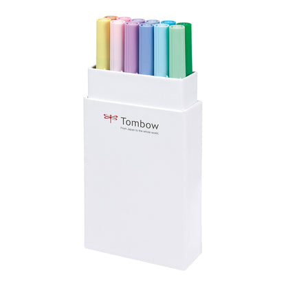 Tombow ABT Dual Brush Pen 12set, Pastel Colors