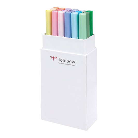 Tombow ABT Dual Brush Pen 18set, Pastel Colors